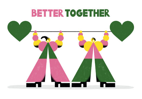 Better Together Card By Parapaboom