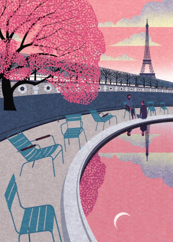 Small Paris In The Spring Print By Ryo Takemasa