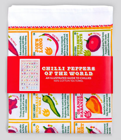 Chilli Peppers of the World Tea Towel