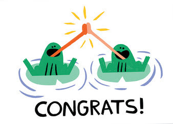 Congrats Frogs Card