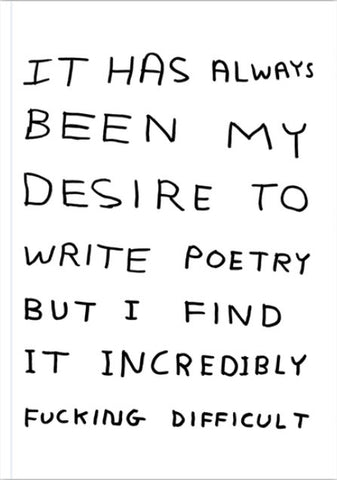 Write Poetry A6 Notebook By David Shrigley