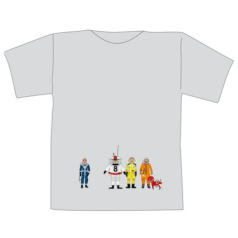 The Space Series: Spacemen T-Shirt Light Grey By Federico Babina