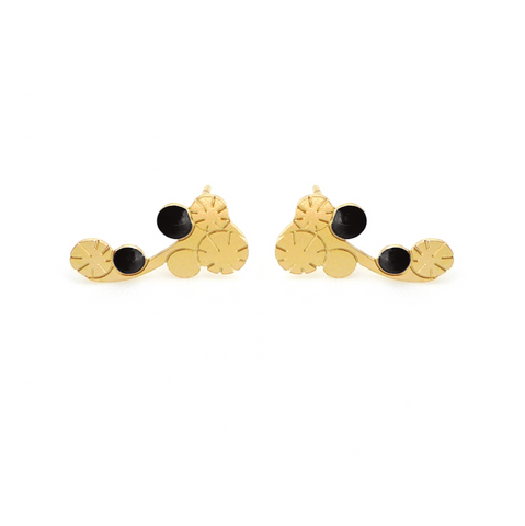 Gold Plated Baie Climbers Earrings