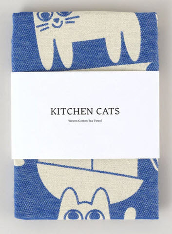 Kitchen Cats Cotton Tea Towel