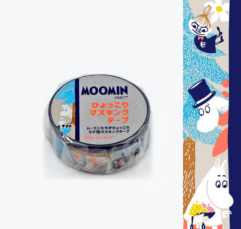 Moomin Washi Tape Forest Gray