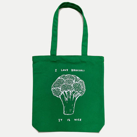 I Love Broccoli Tote Bag By David Shrigley