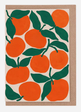 Tangerines Greetings Card