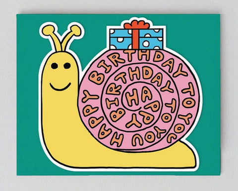 BIRTHDAY SNAIL Shaped Card