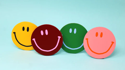 Happy Face Coasters - Set of 4