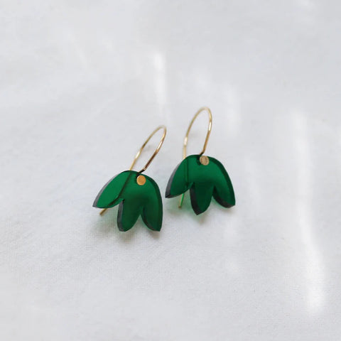 Green Mini Matisse Hoop Earrings