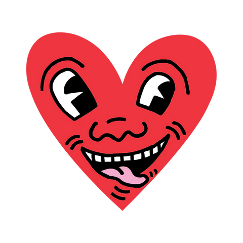 Heart Sticker by Kieth Haring