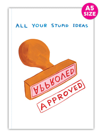 All Your Stupid Ideas A5 Notebook By David Shrigley