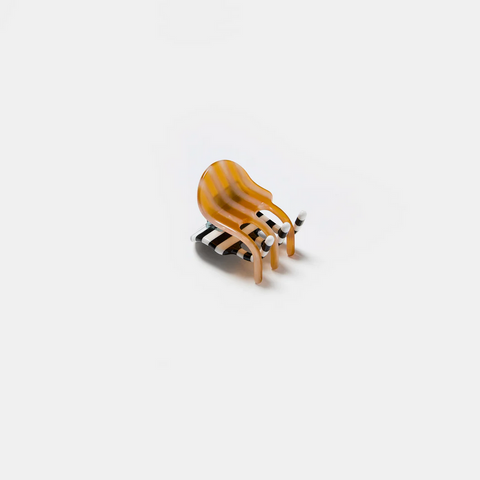 Mini Hair Claw in Stripes