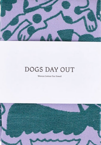 Dogs Day Out Cotton Tea Towel