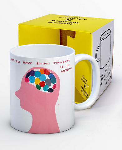 Stupid Thoughts Mug By David Shrigley