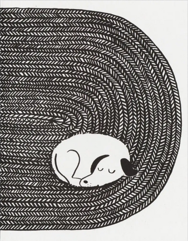 Dog Tired Everyday Greeting Card