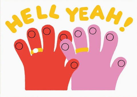 Hell Yeah! Greetings Card