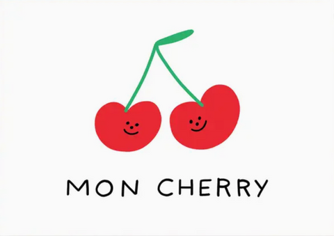 ‘Mon Cherry’ Greetings Card