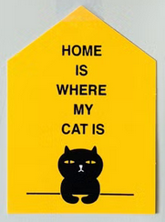 Home is Where My Cat Is postcard