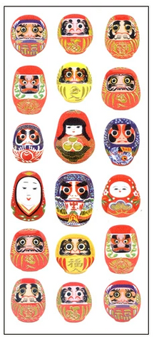 Okuyama Shokai Japanese-style sticker: Daruma