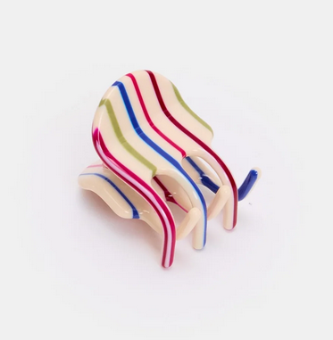 Mini Claw in Vanilla Stripe