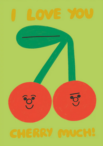 I Love You Cherry Much Greetings Card
