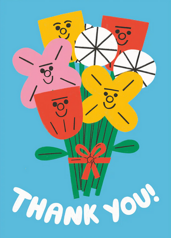 Thank You Bouquet Greetings Card