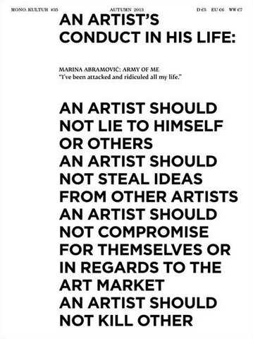 MONO.KULTUR #35 Marina Abramovic