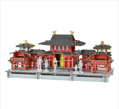 The Phoenix Hall of Byodoin Temple Paper Craft Model