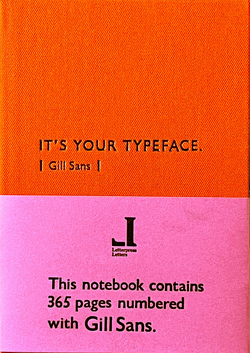 Typeface Notebook - Gill Sans