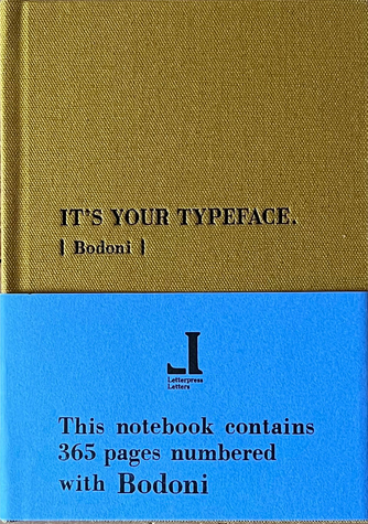 Typeface Notebook - Bodoni