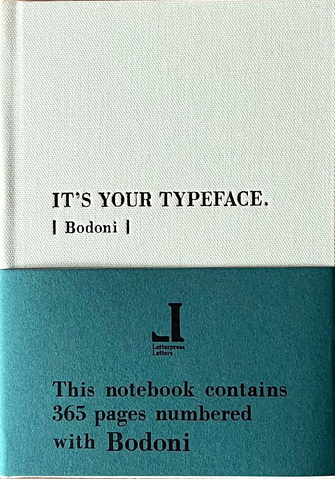 Typeface Notebook - Bodoni