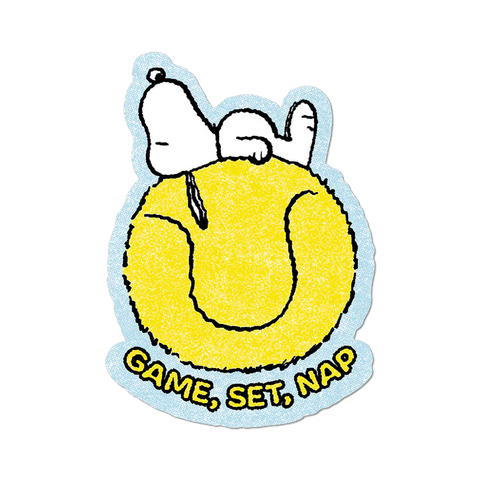 Snoopy Game, Set, Nap Sticker