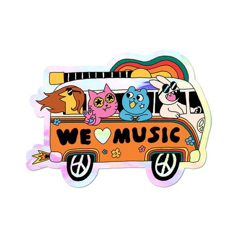 We <3 Music Tour Van Sticker