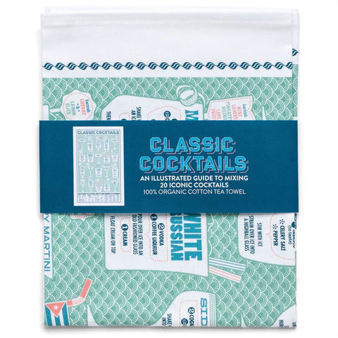 Classic Cocktails Tea Towel