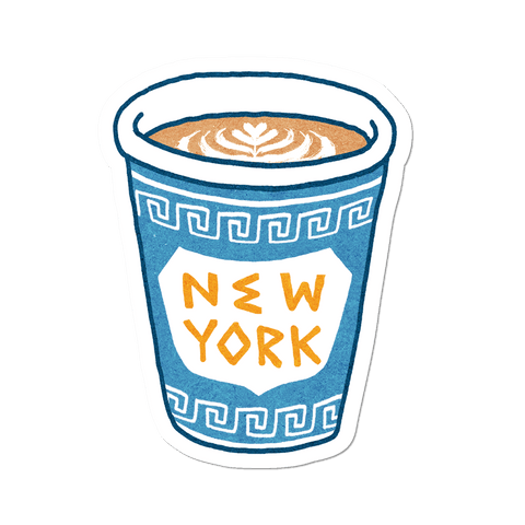 New York Coffee Cup Die-Cut Sticker
