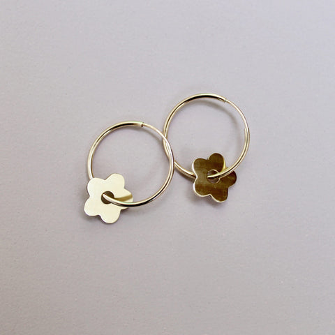 Floral Hoop Earrings
