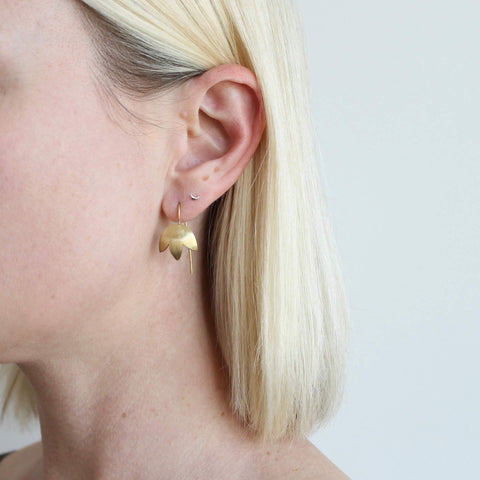 Mini Matisse Earrings in Brass