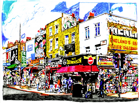 Camden Town Print By Adrian Mangel