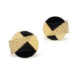 Lizzy Black And Gold Small Studs