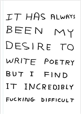 Write Poetry A5 Notebook By David Shrigley