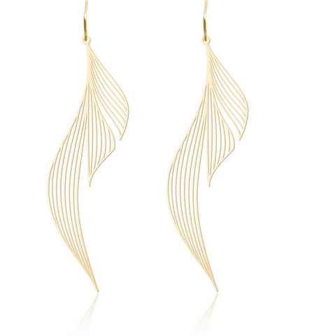 Ripple Earrings (M) Gold