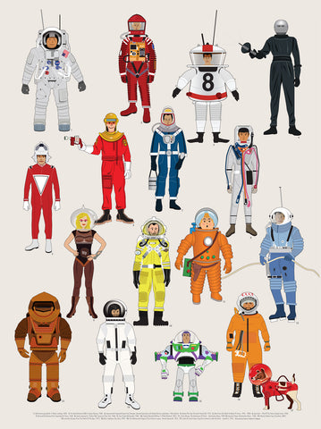 The Space Series: Spacemen Print By Federico Babina