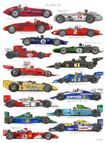 Iconic Formula 1 Cars by David Sparshott
