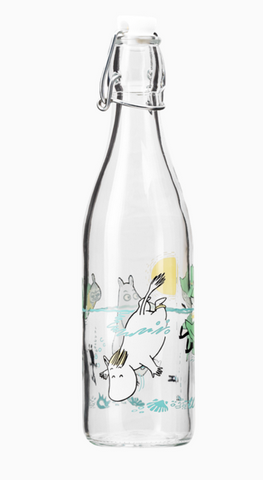 Moomin "Fun In The Water" Glass Bottle 0,5L